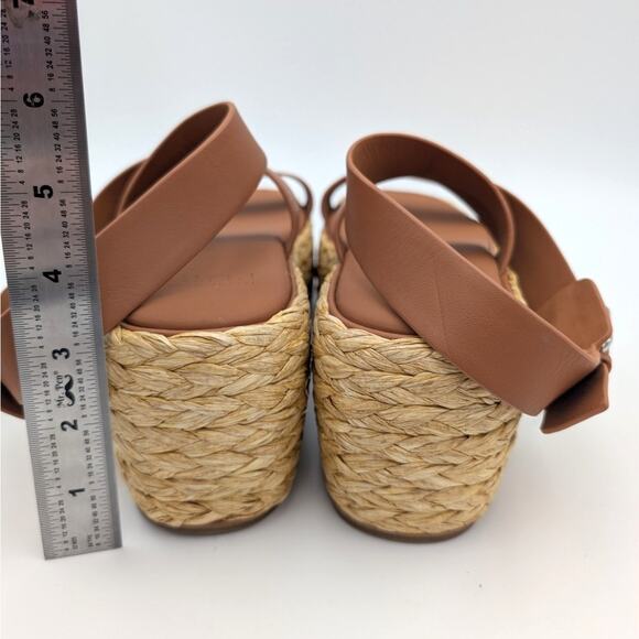 Donna Karan Pure Lalah Ankle Strap Raffia Platform Sandal Size US9.5M EU40.5 - Picture 5 of 12